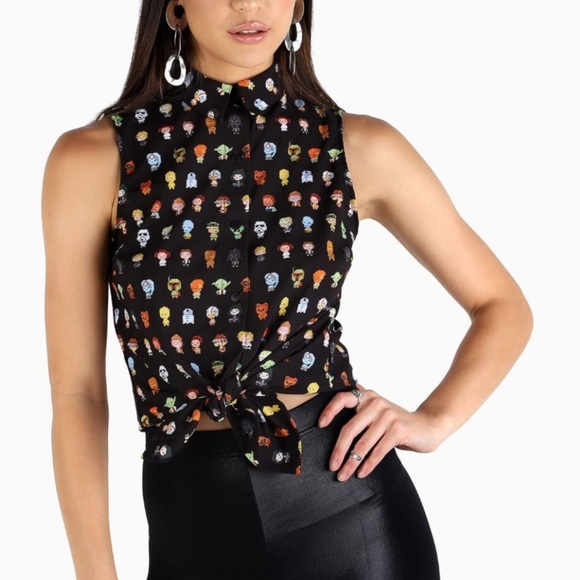 8 BIT STAR WARS BUSINESS TIME SHIRT SIZE S NWOT BLACKMILK BLACK - Picture 8 of 10